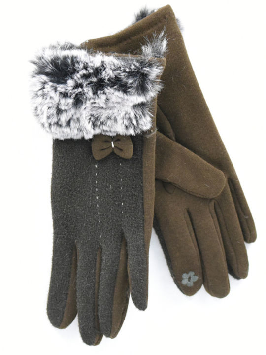 Set with Beanie Knitted in Green color