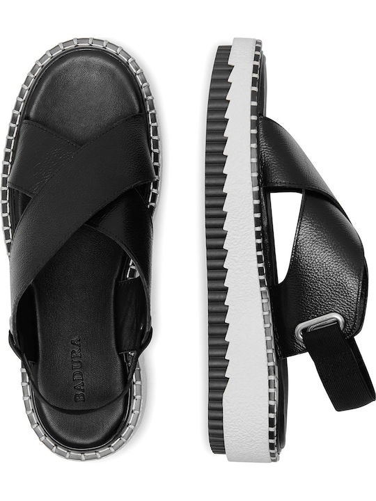 Women's Flat Sandals in Black Color