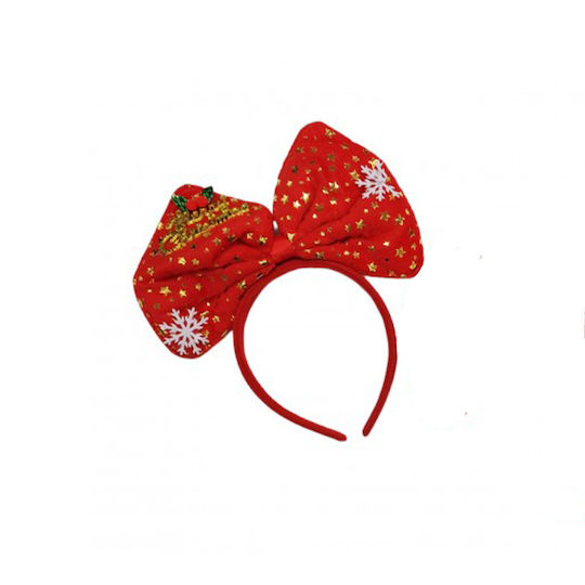 Weihnachtsstirnband Rote Schleife 1 Stk
