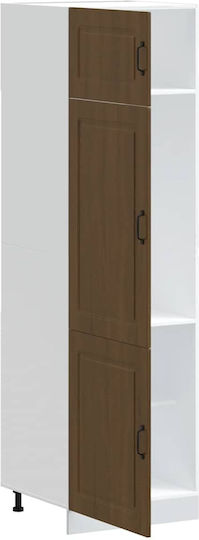 Kalmar Στήλη Κουζίνας Καφέ Δρυς 60x57x207εκ.