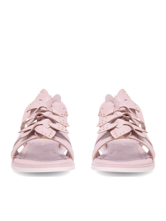 Women's Flat Sandals in Pink Color
