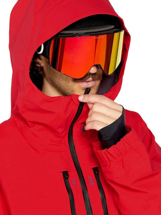 Volcom Guide G0652502-CMS Männer Jacke aus Gore-Tex für Ski & Snowboard Rot
