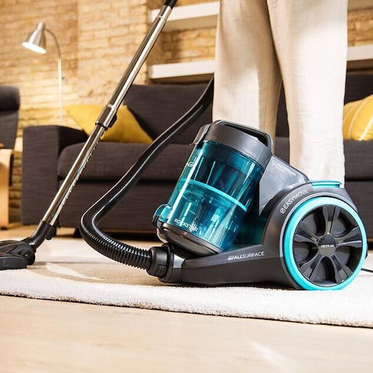 Cecotec Rockstar Multicyclonic XL PowerStyle Ηλεκτρική Σκούπα 900W με Κάδο 3.3lt Μαύρη