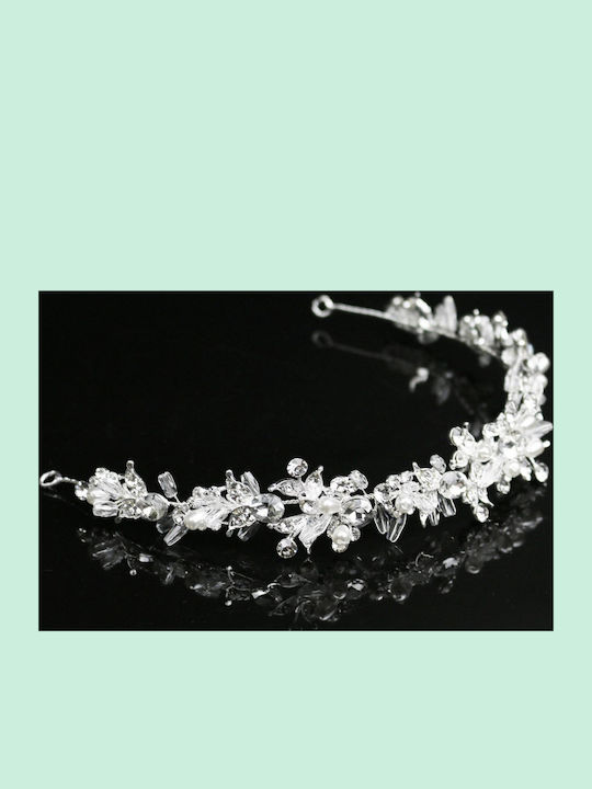 Bridal Tiara Rhinestone Pearls Silver Kira Kira Crystal Headpiece Ba80 Hair Duty Hrd-ba80