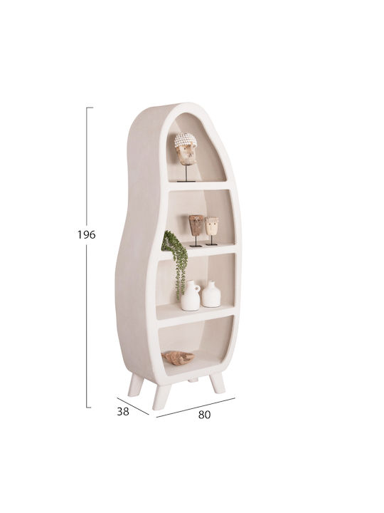 Bookcase Santorini Off-white 80x38x196cm