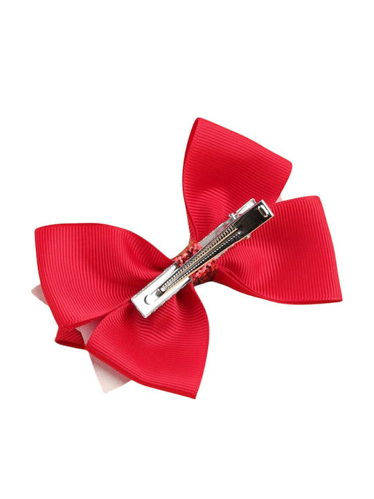Set aus 2 Stück Offizielle Beeindruckende Haarklammern Wunderschöne Doppelschleifen Verziert mit Glänzendem Rotem Glitzer Set aus 2 Stück Offizielle Beeindruckende Haarklammern Wunderschöne Doppelschleifen Verziert mit Glänzendem Rotem Glitzer