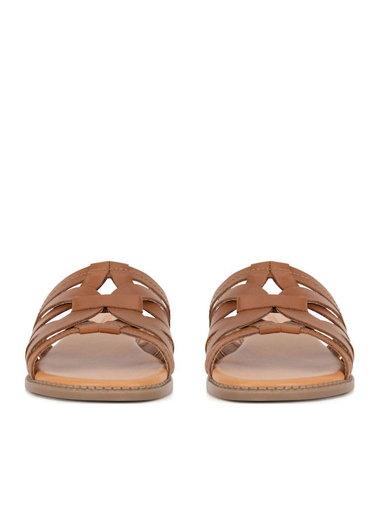 Flache Sandalen für Damen in Braun Farbe
