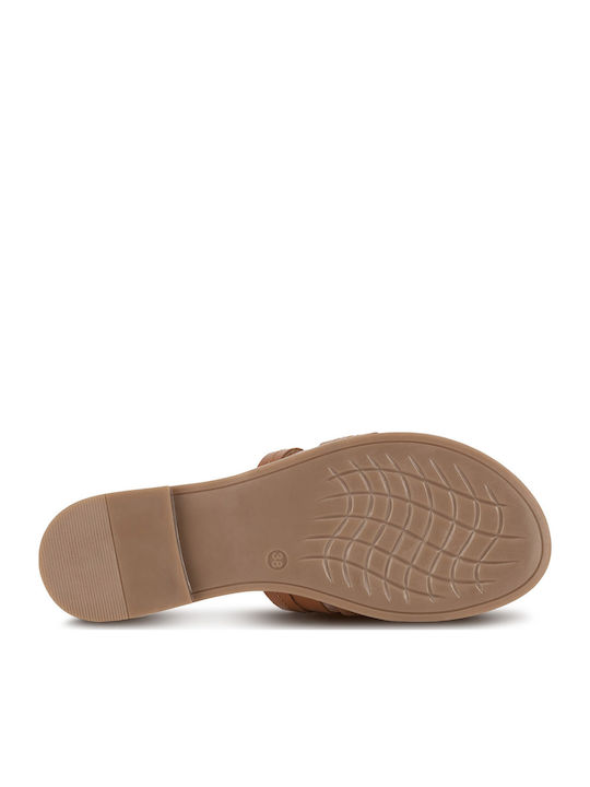 Flache Sandalen für Damen in Braun Farbe