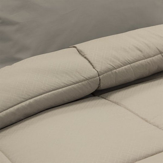 Lino Home Pilotă Single 160x220cm Colcha Bej 120 g/mp²Gsm