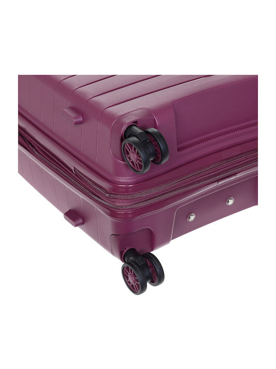 Verage Cabin Travel Suitcase Hard Bordeaux with 4 Wheels Height 55cm