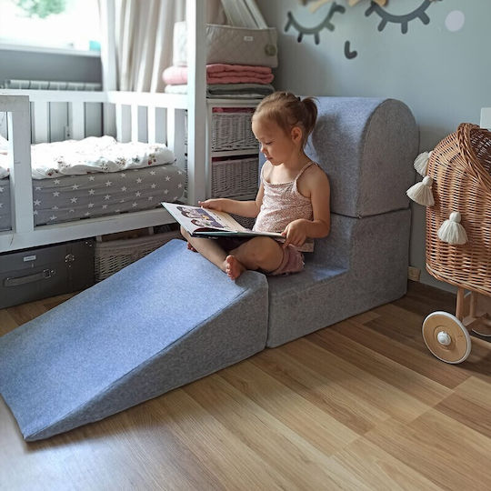 Meow Baby Spielset aus Stoff 90x90x30cm. Gray