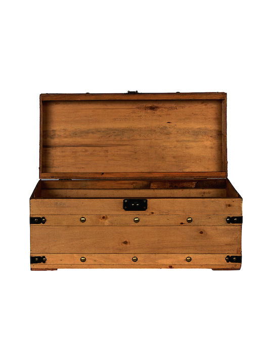 Keskor Wooden Decorative Trunk Brown 58x28x28cm