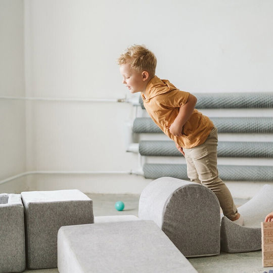 Meow Baby Spielset aus Stoff 90x90x30cm. Gray