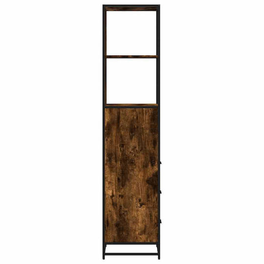 vidaXL Dulap Coloană Pentru Baie Pardoseală M35xA37,5xÎ166cm Maro