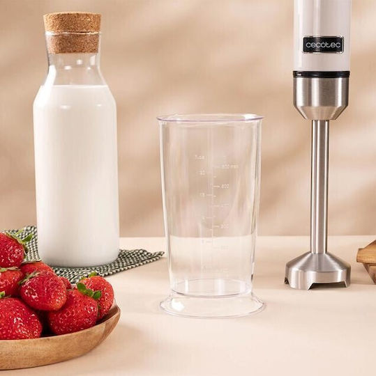 Cecotec 1200MAX Retro Blender De Mână Cu Tijă Din Inox 1200W Bej