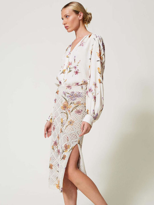Midi Φούστα Floral Floral Print