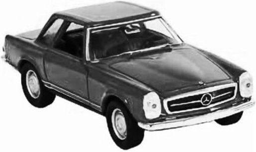 Welly Mercedes-Benz 230SL Toy Car Pull Back Black