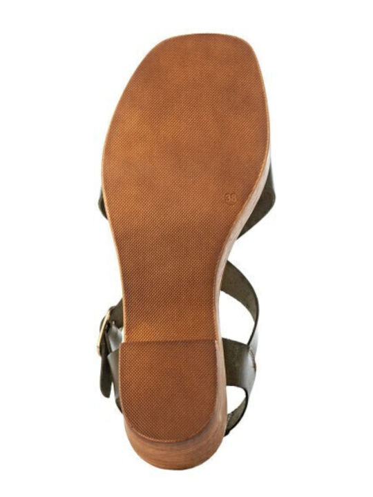 Leather Sandals Green