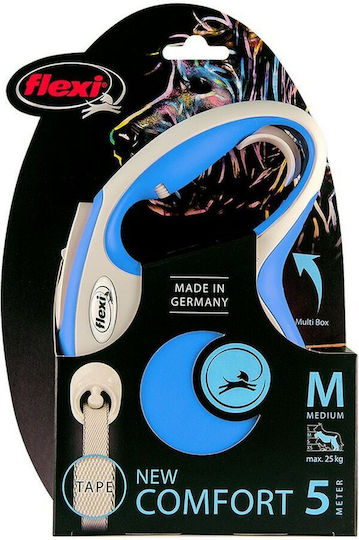 Flexi Klappbar Hundeleine/Führleine Riemen Comfort in Blau Farbe bis zu 50kg