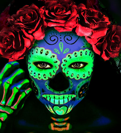 Neon Aqua Make-up Αποκριάτικο Body Painting 30ml Πράσινο