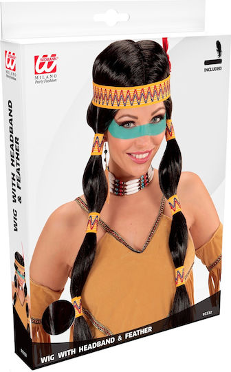 Carnival Wig with Braids Brunette