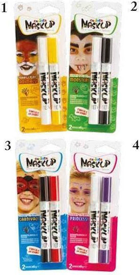 Carnival Face Painting 12 Packages Multicolored 2pcs