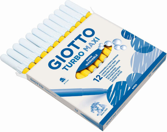 Giotto Turbo Maxi Жълт Маркер за рисуване 5мм Дебел
