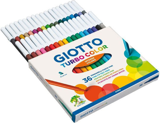 Giotto Turbo Color Drawing Markers 2.8mm Thin Set 36pcs