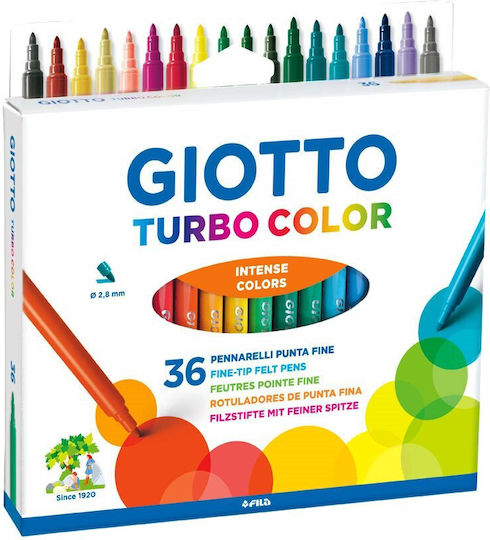 Giotto Turbo Color Drawing Markers 2.8mm Thin Set 36pcs