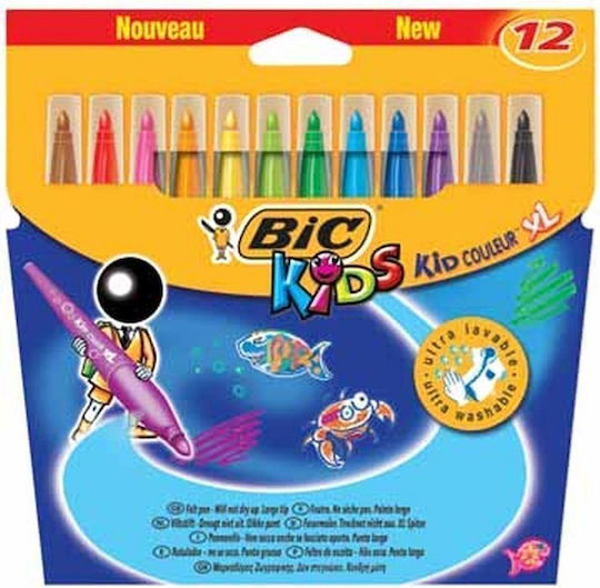 Флумастери XL Дебели 12бр 828966 Bic Kids