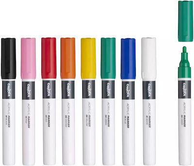 Carioca Plus Acrylic Μαρκαδόροι Ζωγραφικής Χονδροί Σετ 8 χρώματα