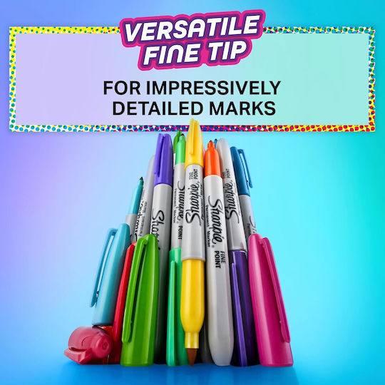 Sharpie Μαρκαδόροι Ζωγραφικής 1mm Λεπτοί Σετ 5 χρώματα