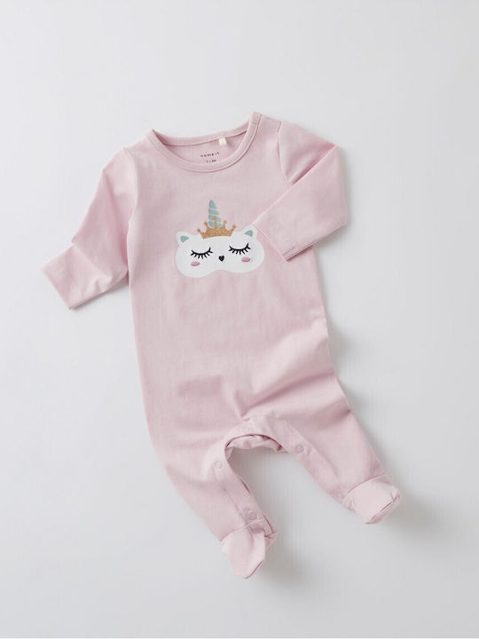 Name It Einhorn Babystrampler Langärmliges Rosa