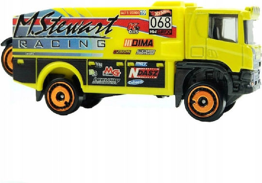 Hot Wheels Truck Track Stars Scania Rally Truck Yellow Yellow 1:64 For 3+ Years Old