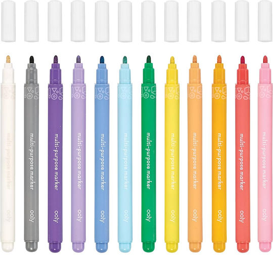 Ooly Drawing Markers Thin Set 12pcs