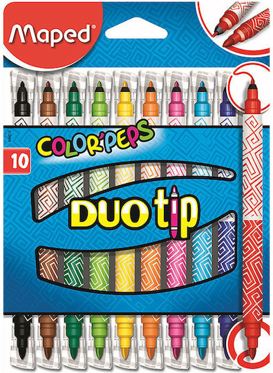 Maped Color'Peps Duo Tip Markere de Desen 2mm Set 10buc
