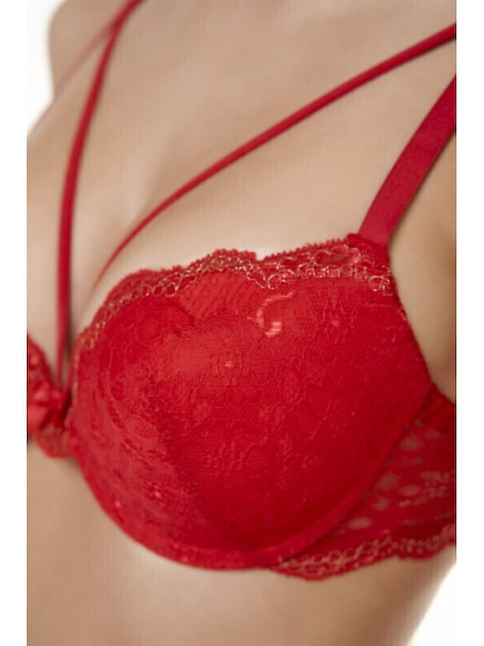 Miss Rosy Underwear Set with Bra & String Red