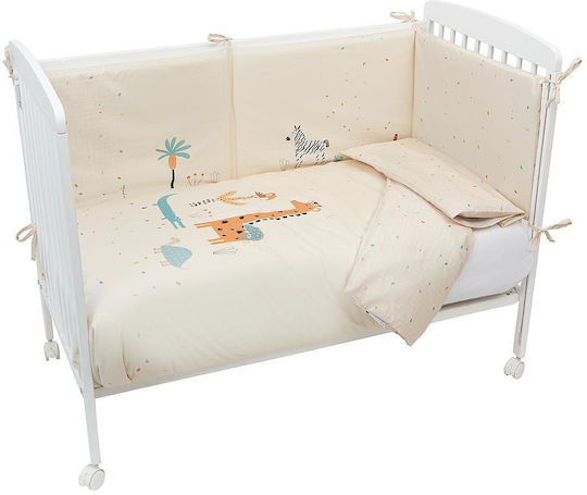 Bimbidreams Set Baby Duvet Cover with Pillowcase Kenia Beige 120x150cm