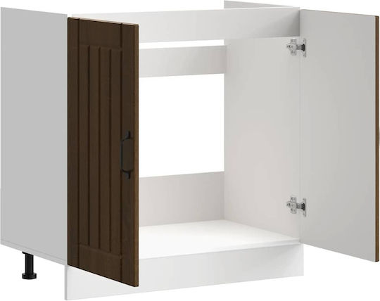 Lucca Sink Cabinet Brown Oak 80x46x81.5pcs