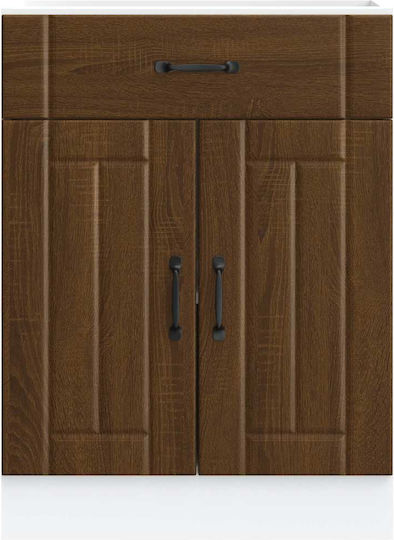 Lucca Dulap pentru Chiuvetă Brown Oak 60x46x81.5buc