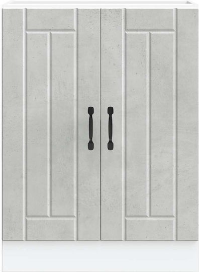 Lucca Dulap pentru Chiuvetă Gri 60x46x81.5buc
