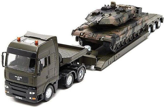 Siku Man Low Loader Panzer Tank Steel Truck Military 8612