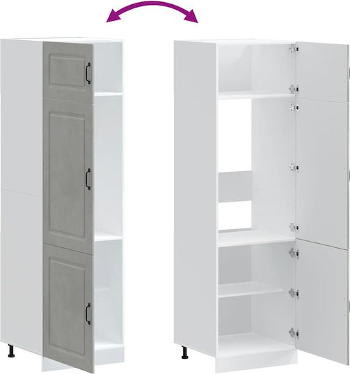 Kalmar Кухненска Колона Сив 60x57x207бр