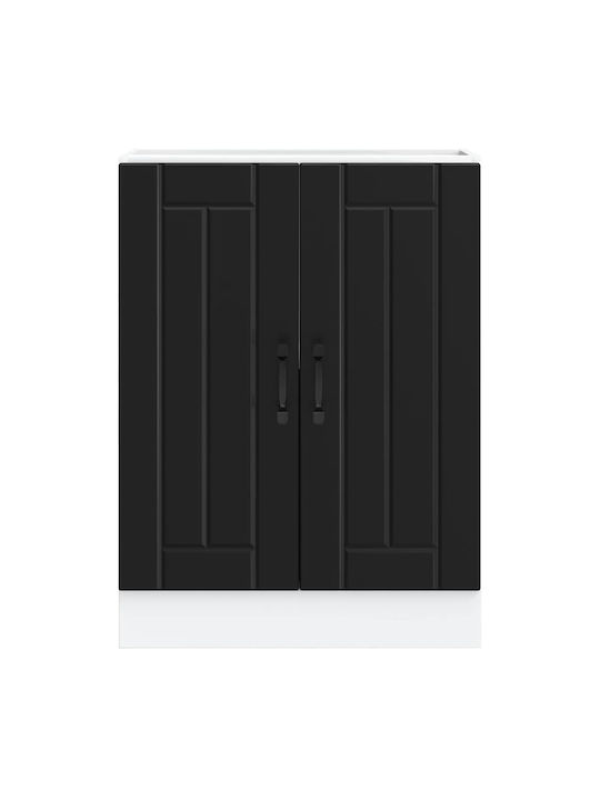 Lucca Ντουλάπι Νεροχύτη Μαύρο 60x46x81.5εκ.