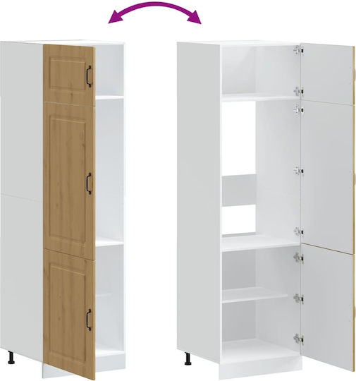 Kalmar Στήλη Κουζίνας Artisan Oak 60x57x207εκ.