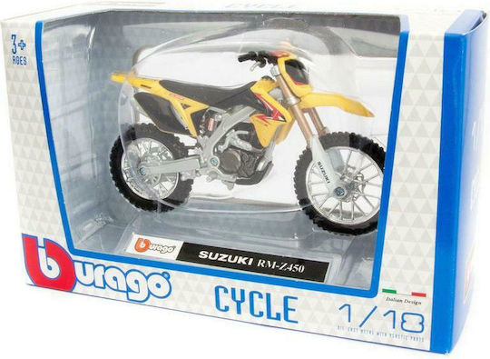 Bburago Motorcycle Suzuki RM-Z450 - Yellow for 3++ Years