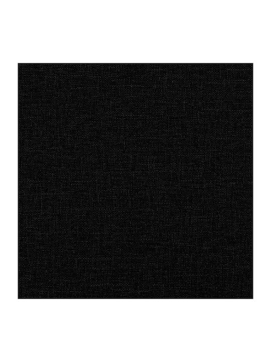 Double Bed Upholstered with Fabric Black with Slats & Mattress 160x200cm 3311638