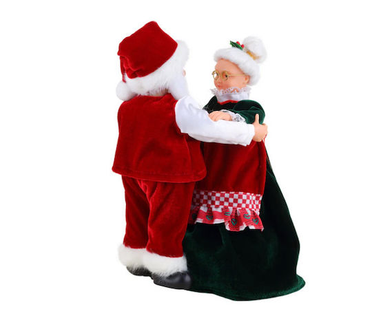 Dekorativer Weihnachtsmann mit Musik Rot 31cm
