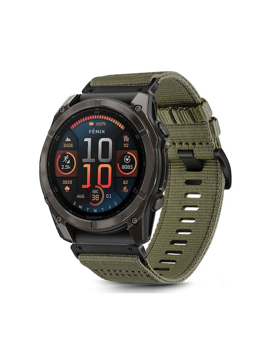 Tech-Protect Armband Stoff Grün (Fenix 5 / 5 Plus / 6 / 6 Pro / 7 / 7 Pro / 8 (47mm))