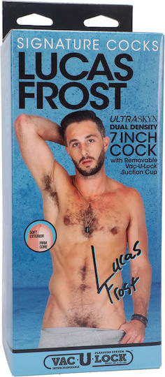 Doc Johnson Lucas Frost Realistic Ultraskyn Ρεαλιστικό Dildo με Όρχεις Flesh 18cm
